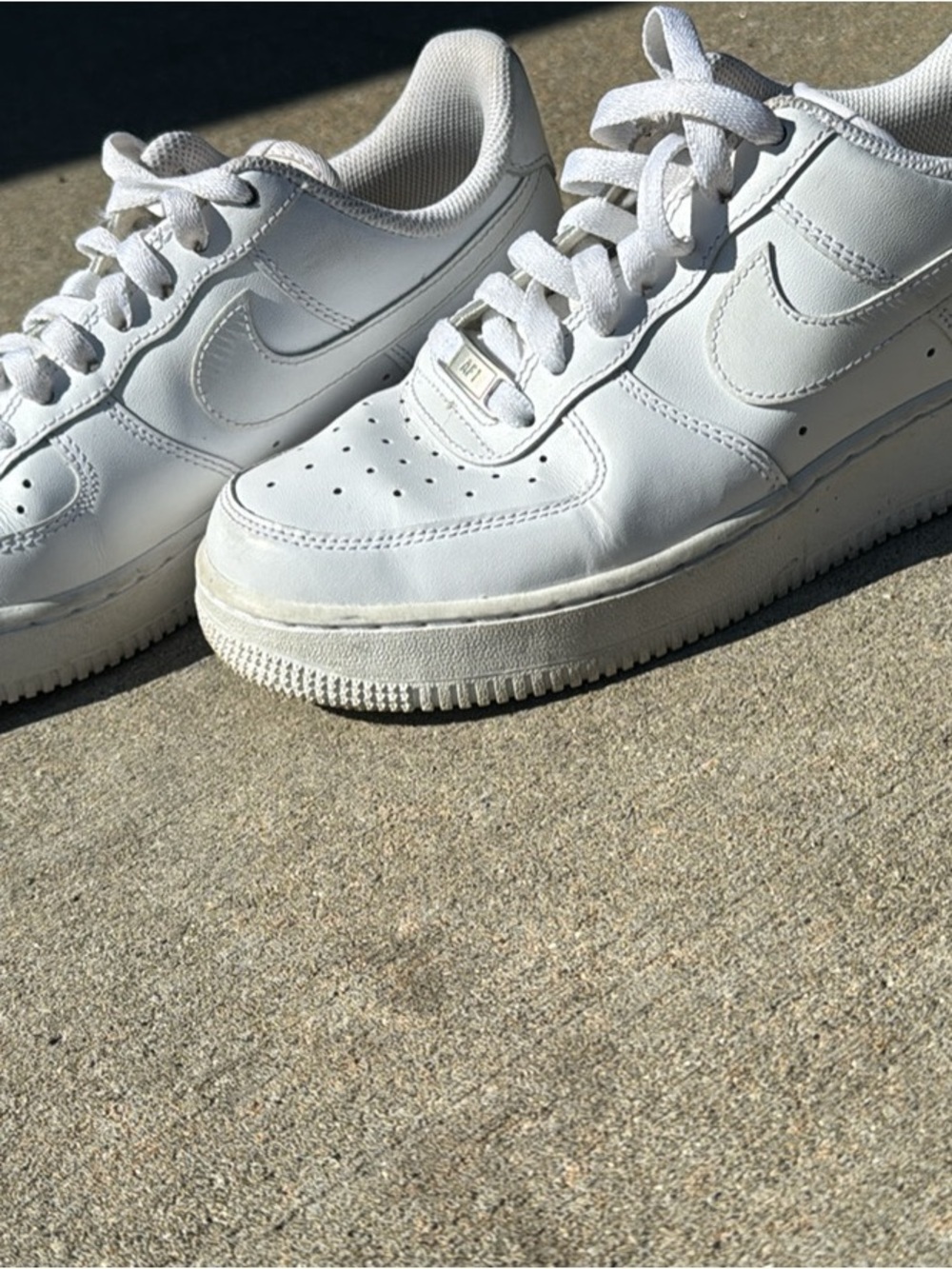 Nike White Low-Top Leather Sneakers